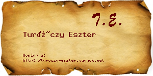 Turóczy Eszter névjegykártya
