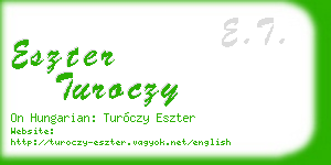 eszter turoczy business card